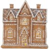 Clayre & Eef 6PR5841 Decoratie Huis met LED 21x8x20 cm Bruin/Wit