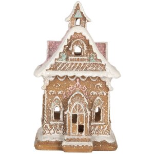 Clayre & Eef 6PR5843 Decoratie Huis met LED 9x10x15 cm