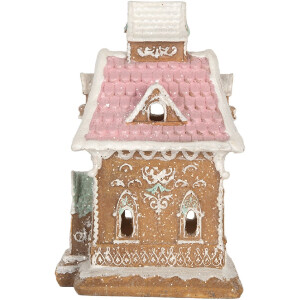 Clayre & Eef 6PR5843 Decoratie Huis met LED 9x10x15 cm