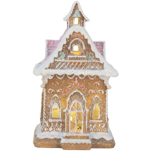 Clayre & Eef 6PR5843 Decoratie Huis met LED 9x10x15 cm