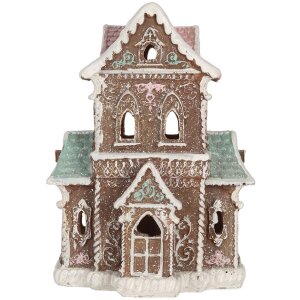 Clayre & Eef 6PR5844 Decoratie Huis met LED 15x12x20 cm