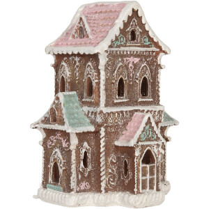 Clayre & Eef 6PR5844 Decoratie Huis met LED 15x12x20 cm