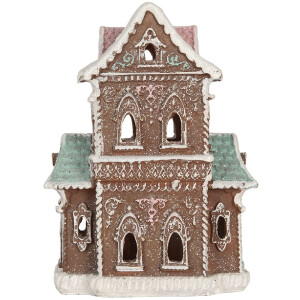 Clayre & Eef 6PR5844 Decoratie Huis met LED 15x12x20 cm