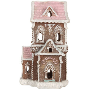 Clayre & Eef 6PR5844 Decoratie Huis met LED 15x12x20 cm