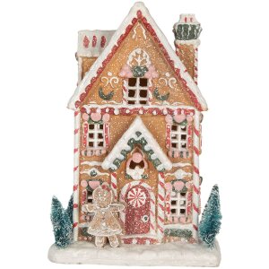 Clayre & Eef 6PR5845 Decoratie Huis met LED 17x12x25 cm