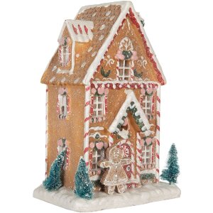 Clayre & Eef 6PR5845 Decoratie Huis met LED 17x12x25 cm