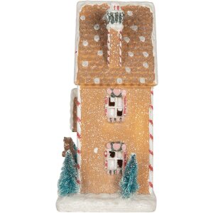Clayre & Eef 6PR5845 Decoratie Huis met LED 17x12x25 cm
