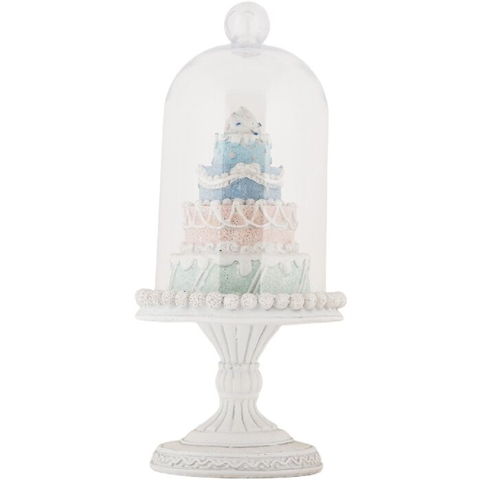 Clayre & Eef 6PR5847 Glasklok met Decoratie Ø 13x27 cm