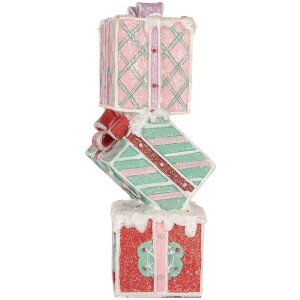 Clayre & Eef 6PR5848 Decoratie gestapelde cadeaus 14x16x36 cm