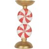 Clayre & Eef 6PR5850 Kandelaar met LED Ø 10x23 cm Goud Wit