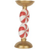 Clayre & Eef 6PR5850 Kandelaar met LED Ø 10x23 cm Goud Wit