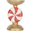 Clayre & Eef 6PR5851 Kandelaar met LED Ø 10x16 cm Goud Wit