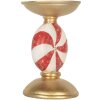 Clayre & Eef 6PR5851 Kandelaar met LED Ø 10x16 cm Goud Wit