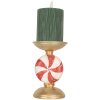 Clayre & Eef 6PR5851 Kandelaar met LED Ø 10x16 cm Goud Wit