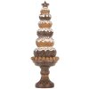 Clayre & Eef 6PR5852 Decoratieve Kerstboom Ø 11x33 cm Bruin & Wit