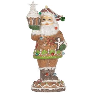 Clayre & Eef Kerstman met LED 15x13x32 cm