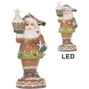 Clayre & Eef Kerstman met LED 15x13x32 cm