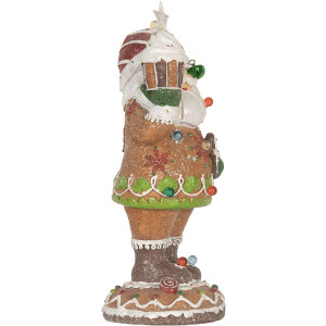 Clayre & Eef Kerstman met LED 15x13x32 cm