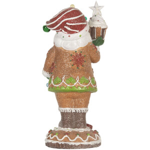 Clayre & Eef Kerstman met LED 15x13x32 cm