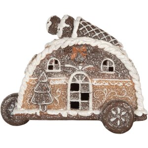 Clayre & Eef 6PR5854 Decoratie Huis met LED 21x11x16 cm