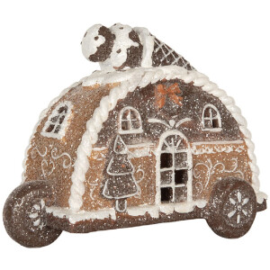 Clayre & Eef 6PR5854 Decoratie Huis met LED 21x11x16 cm