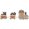 Clayre & Eef 6PR5856 Decoratietrein 33x10x15 cm Bruin en Wit