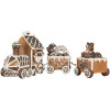 Clayre & Eef 6PR5856 Decoratietrein 33x10x15 cm Bruin en Wit