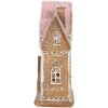 Clayre & Eef 6PR5857 Decoratie Huis met LED 21x8x20 cm Bruin Roze