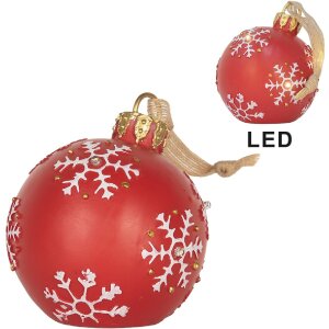 Clayre & Eef 6PR5858 Decoratie Ornament Kerstbal met...