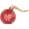 Clayre & Eef 6PR5858 Decoratie Ornament Kerstbal met LED Ø 12x14 cm