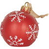 Clayre & Eef 6PR5858 Decoratie Ornament Kerstbal met LED Ø 12x14 cm