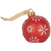 Clayre & Eef 6PR5858 Decoratie Ornament Kerstbal met LED Ø 12x14 cm