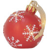 Clayre & Eef 6PR5858 Decoratie Ornament Kerstbal met LED Ø 12x14 cm