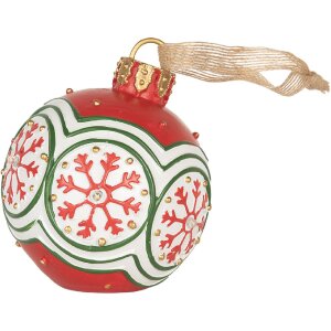 Clayre & Eef 6PR5859 Decoratiehanger Kerstbal met LED...