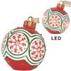 Clayre & Eef 6PR5859 Decoratiehanger Kerstbal met LED Ø 12x14 cm