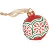 Clayre & Eef 6PR5859 Decoratiehanger Kerstbal met LED Ø 12x14 cm