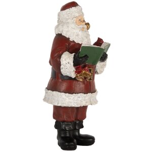 Clayre & Eef 6PR5863 Kerstman met boek 10x10x21 cm