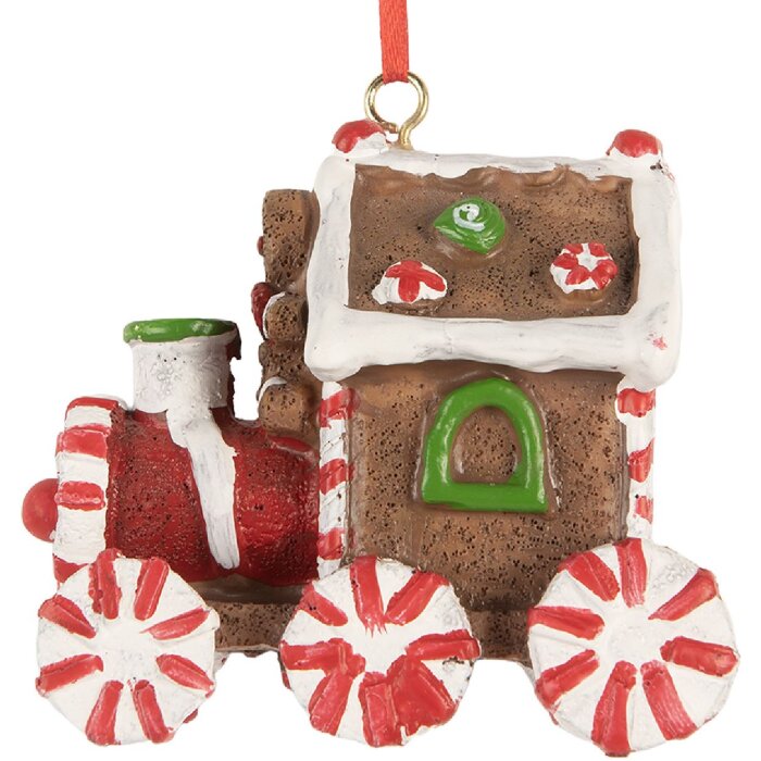 Clayre & Eef 6PR5864 Decoratiehanger Lokomotief 9x5x9 cm