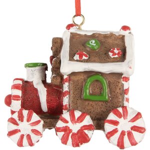 Clayre & Eef 6PR5864 Decoratiehanger Lokomotief 9x5x9 cm