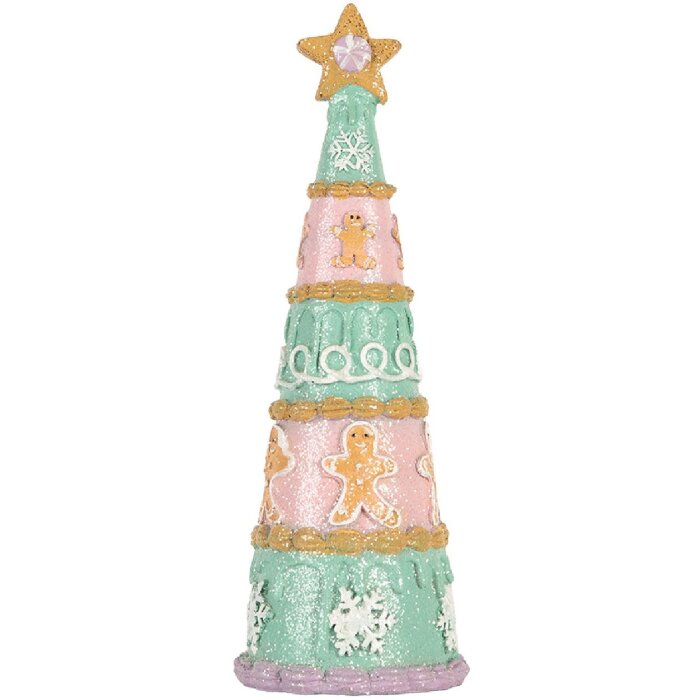 Clayre & Eef 6PR5865 Decoratie Kerstboom Ø 9x25 cm