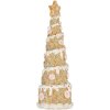 Clayre & Eef 6PR5866 Decoratie Kerstboom Ø 9x25 cm Bruin en Wit