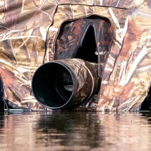 Buteo Photo Gear Zwevende Schuilhut Grebe II – Camouflage Tent Rietdesign