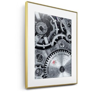 FramesFactory Aluminium fotolijst 50x70 cm Goud Kunstglas