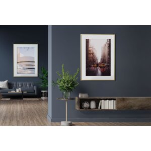 FramesFactory Aluminium fotolijst 59,4x84,1 cm Gold Kunstglas