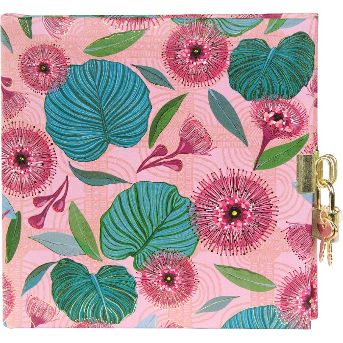 Goldbuch Dagboek Tropical Leaves roze 16x16 cm