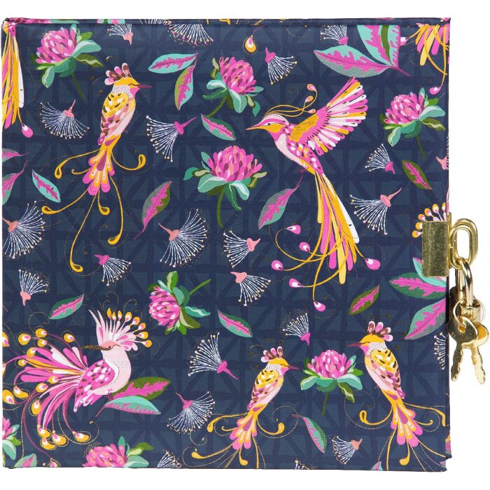 Goldbuch Dagboek Tropical Birds Blauw 16x16 cm