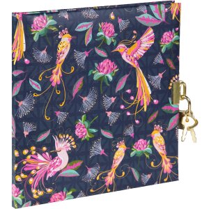 Goldbuch Dagboek Tropical Birds Blauw 16x16 cm