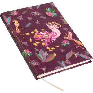 Goldbuch Notitieboek Tropical Birds pruim 15x22 cm
