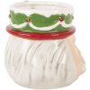 Clayre & Eef 6CEMU0202 Beker 15x12x11 cm 550ml Beige-Wit