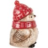 Clayre & Eef 6CEMU0203 Beker 15x11x17 cm Rood Beige met Deksel